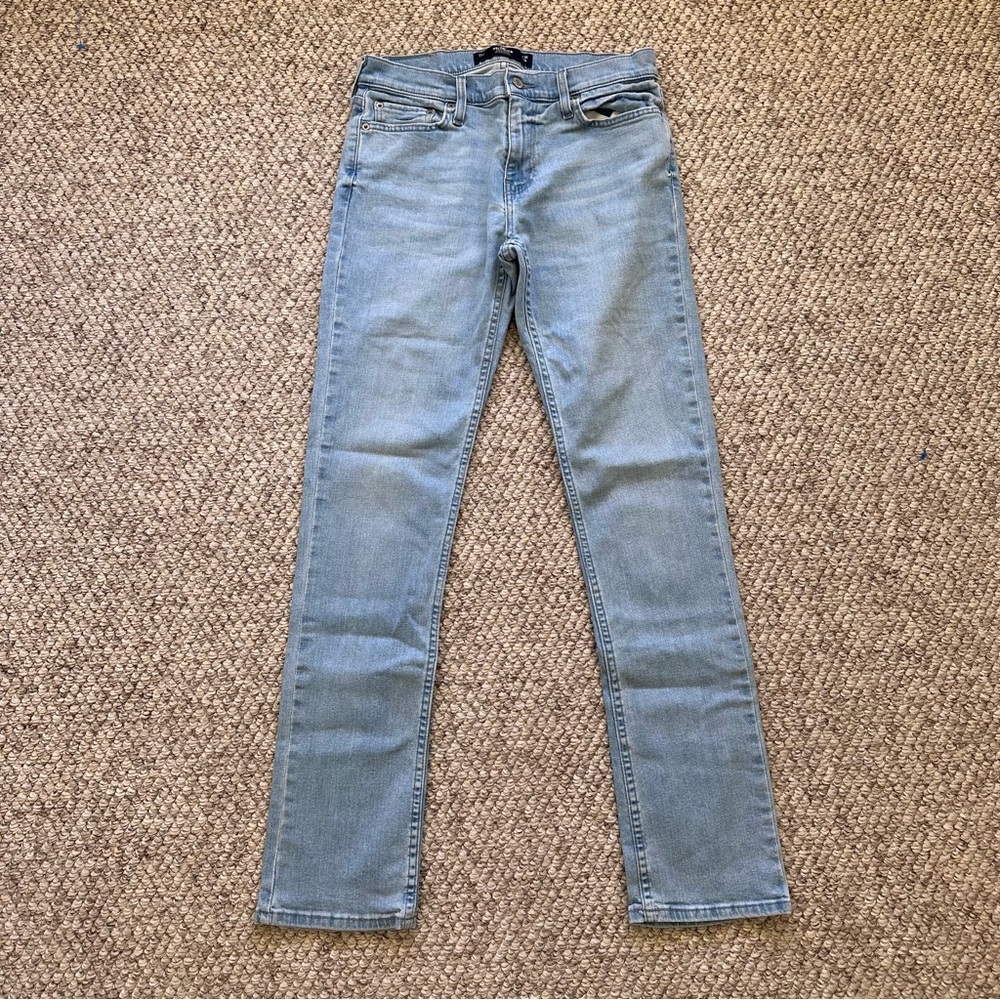 Hollister Co. men’s jeans 30x34 light wash slim straight epic flex denim